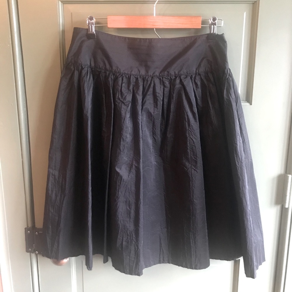 Isaac Mizrahi Black Silk Full Skirt